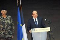 François Hollande s'est adressé aux forces françaises à Bangui mardi soir. ©Sia Kambou/AFP