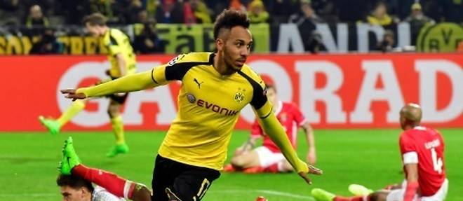 Ligue Des Champions Dortmund En Quarts Gr Ce Un Tripl D Aubameyang