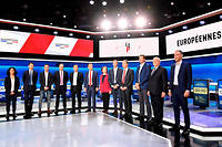  Les candidats aux européennes lors du débat organisé sur France 2. 
