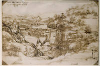  Paysage dans la vallee de l'Arno, 1473, encre sur papier (19,4 x 28,6 cm), le premier dessin connu de Vinci. 