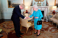  La reine Elizabeth II et Boris Johnson a Buckingham Palace le 24 juillet (photo d'illustration).

