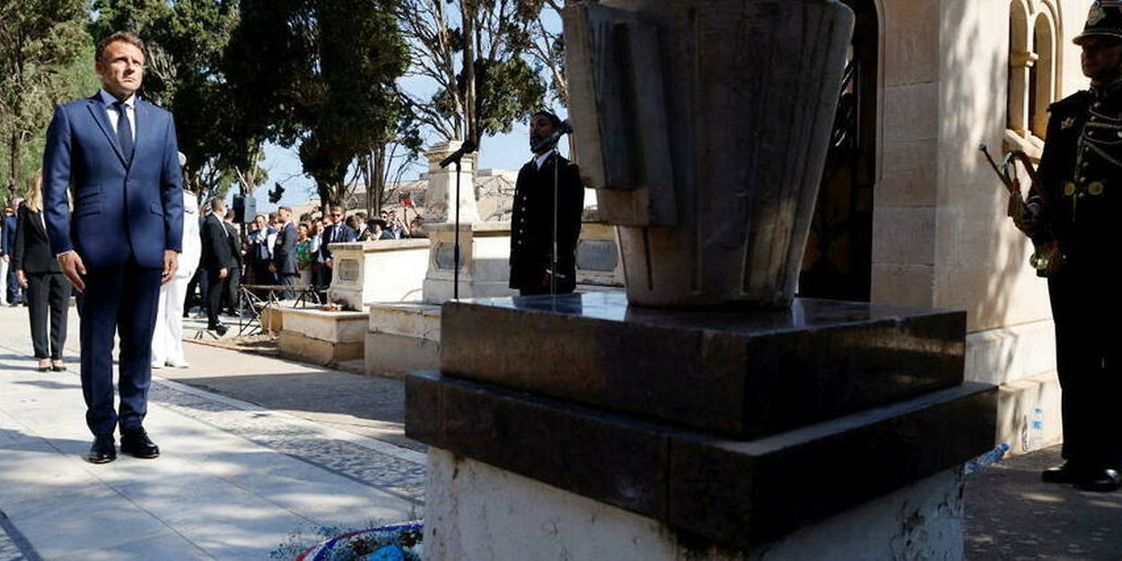 Au cimetière Saint Eugène le chemin mémoriel dEmmanuel Macron