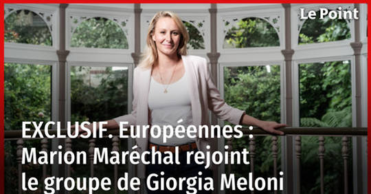 Vidéo EXCLUSIF Européennes Marion Maréchal rejoint le groupe de