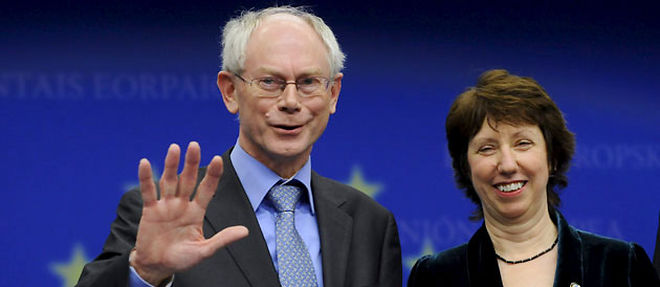 Herman Van Rompuy, elu malgre lui premier president permanent de l'Union europeenne le 19 novembre 2009 (C) EPA