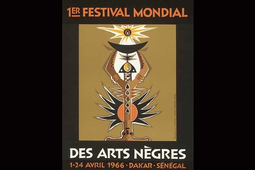 Affiche du premier Festival des Arts nègres à Dakar