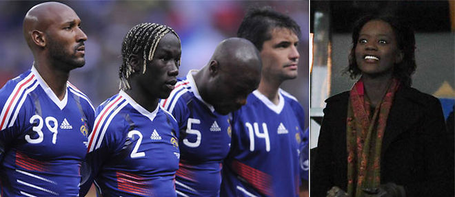 Rama Yade (a droite) s'est montree indulgente envers les joueurs francais qui ne chantent pas La Marseillaise (C) Montage lepoint.fr