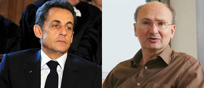 Nicolas Sarkozy a decroche son telephone, voici une dizaine de jours, pour se plaindre aupres d'Eric Fottorino (a droite), directeur du Monde, de l'un de ses editos (C) Montage lepoint.fr