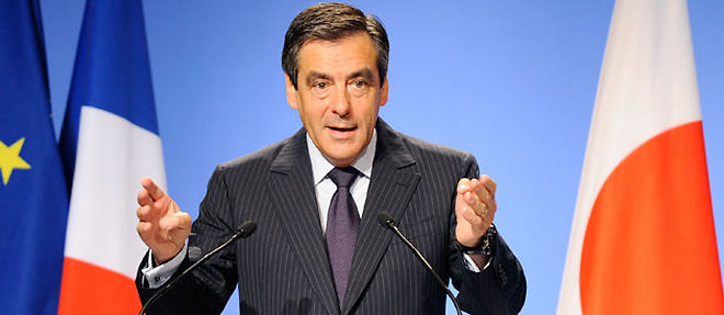 Francois Fillon a pour la premiere fois vendredi utilise le terme de "rigueur" lors d'une conference a Tokyo (C) AFP