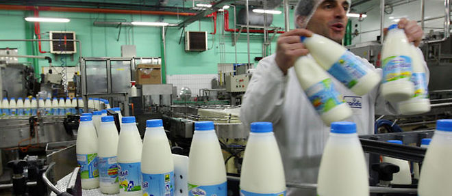 Apres plusieurs semaines de conflit, eleveurs et fabricants de produits laitiers ont trouve un accord sur les prix du lait (C) Maxppp