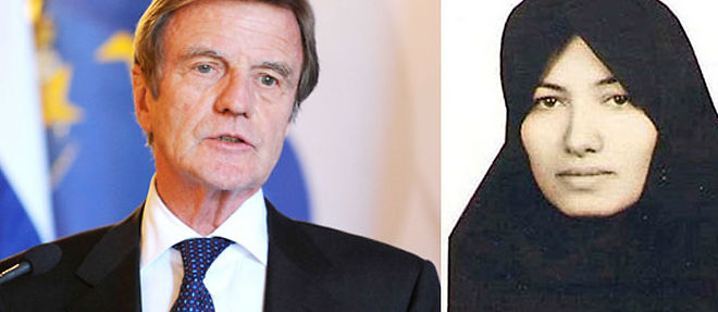 Vendredi, Bernard Kouchner a hausse le ton sur le cas de la jeune Iranienne condamnee a mort par lapidation (C) Sipa (montage Le Point.fr)