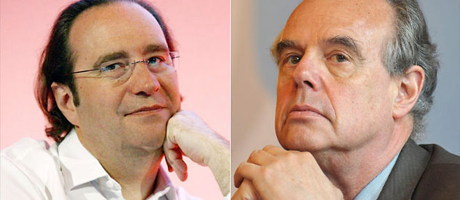 Le patron de Free, Xavier Niel, et le ministre de la Culture, Frederic Mitterrand (C) Montage Le Point.fr