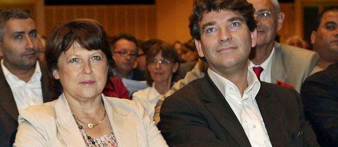 Martine Aubry a demande a Arnaud Montebourg de plancher sur le processus de designation du candidat PS a la presidentielle 2012 (C) Sipa