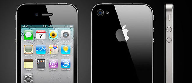 L'iPhone 4 d'Apple pourrait faire les frais de son logiciel, trop indulgent en matiere de qualite du signal (C) APPLE