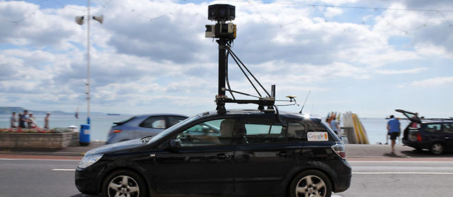 Les Google Cars sont specialement equipees pour la collecte de donnees destinees a Street View (C) Geoff Moore / Rex Featu/REX/SIPA