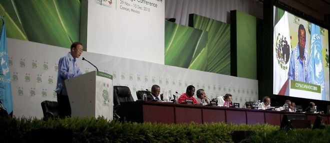 Pres de 200 pays rassembles a Cancun, au Mexique, sous l'egide de l'ONU, se concertent en vue de conclure un accord sur le climat.