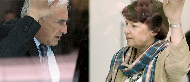 Dominique Strauss-Kahn et Martine Aubry a Bordeaux, le 6 mai 2006