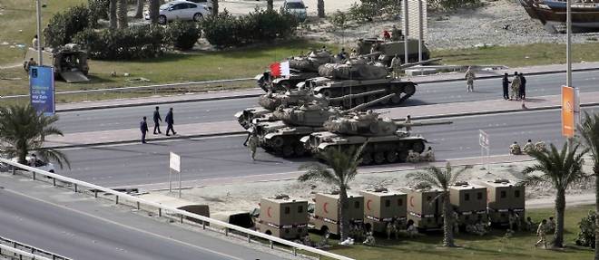 Les forces de l'ordre se sont deployees, jeudi, a Bahrein.