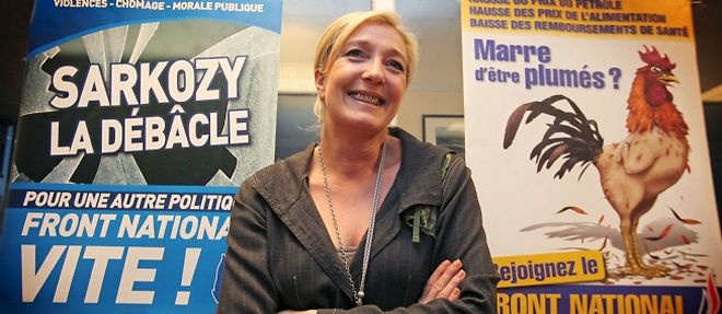 Marine Le Pen devancerait Nicolas Sarkozy et Martine Aubry, l'un et l'autre a 21% des voix.