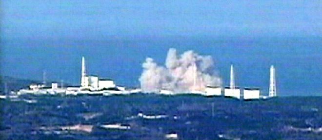 La centrale de Fukushima, lundi 14 mars, apres la seconde explosion. 