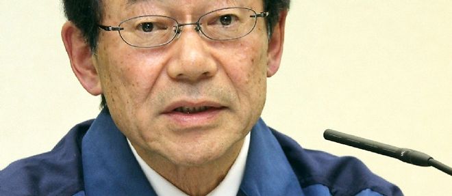 Masataka Shimizu, le patron de Tepco, lors de sa derniere apparition publique, le 13 mars dernier.