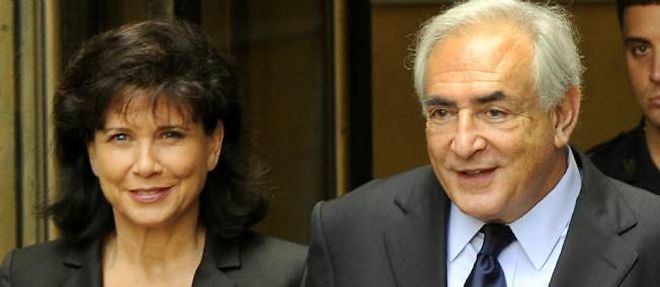 Dominique Strauss-Kahn et Anne Sinclair se sont rendus ensemble au tribunal de New York lundi.