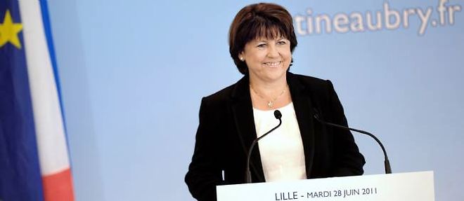 Martine Aubry, patronne du PS et... desormais candidate a la primaire socialiste.