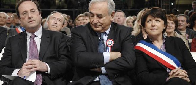 Francois Hollande, Dominique Strauss-Kahn et Martine Aubry, ici en 2007.