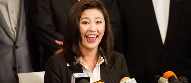 Yingluck Shinawatra, chef de file du Puea Thai et soeur cadette de Thaksin, pourrait etre la premiere femme a devenir Premier ministre en Thailande. 