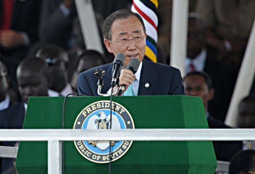 Present a ces festivites a Juba, la capitale, le secretaire general de l'ONU Ban Ki-moon s'est felicite de l'ouverture d'une "nouvelle page pour le Sud-Soudan", incitant les deux pays voisins a entretenir des relations "culturelles, politiques et commerciales positives et pacifiques".