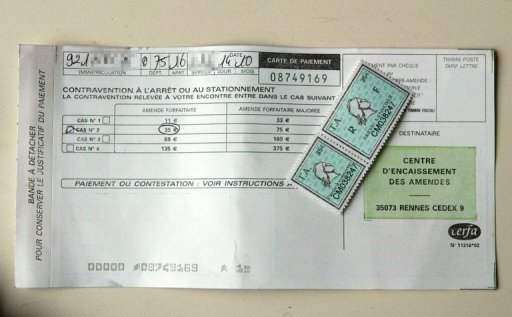 Prix des amendes