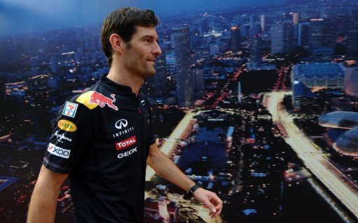 L'Australien Mark Webber (Red Bull) a realise le meilleur temps de la 3e seance d'essais libres du Grand Prix de Singapour, 14e epreuve du Championnat du monde de Formule 1, samedi soir, sur le circuit urbain de Marina bay.