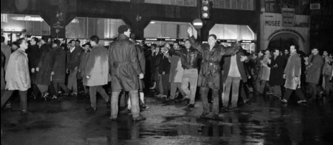 Manifestation d'Algeriens le 17 octobre 1961 a Paris.