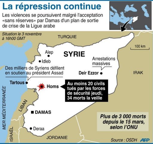 Syrie: 20 Morts Malgré Un Plan Arabe Pour Mettre Fin à La Répression