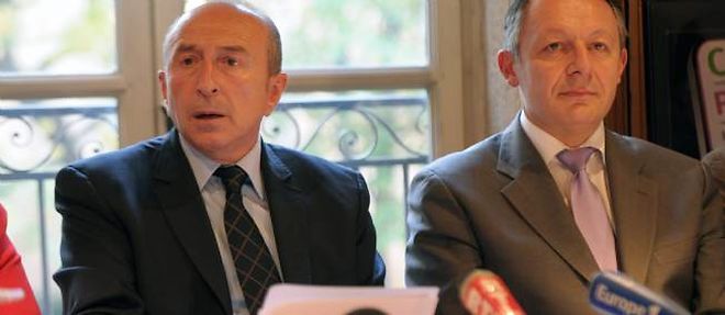Le maire de Lyon Gerard Collomb a fait savoir qu'il soutiendrait le radical Thierry Braillard (a droite) contre le candidat Vert investi par le PS.