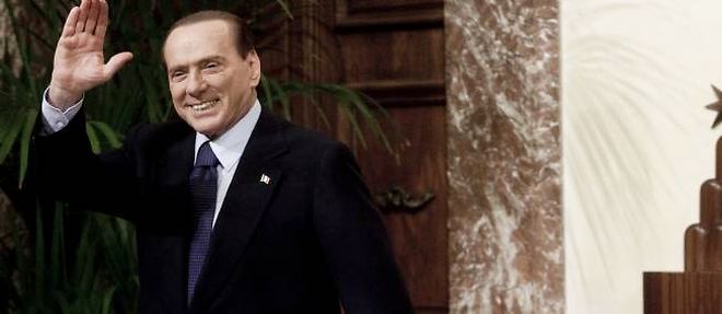 Silvio Berlusconi lors de son depart du gouvernement, mercredi