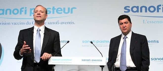 Sanofi (Christopher A. Viehbacher a gauche et Elias Zerhouni a droite) lance Warp Drive Bio, entreprise de biotechnologie innovante. 