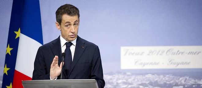 Nicolas Sarkozy a prononce en Guyane ses voeux a l'outre-mer.