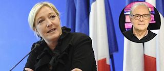 Marine Le Pen et Patrick Modiano ©Miguel Medina / Baltel