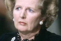 Margaret Thatcher n'a jamais devie de la ligne qu'elle s'etait fixee. (C)Gabriel Duval