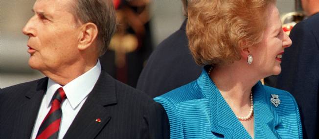 Margaret Thatcher et Fran&ccedil;ois Mitterrand, ce dr&ocirc;le de couple