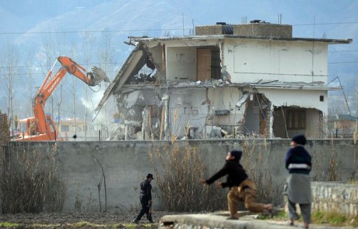 La villa d'Abbottabad, au Pakistan, ou residait Oussama Ben Laden depuis au moins cinq ans lorsqu'il a ete tue par un commando americain en mai 2011 a ete rasee.