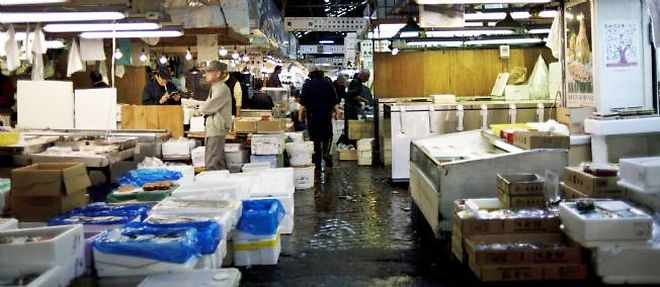 Le marche aux poissons de Tsukiji a Tokyo