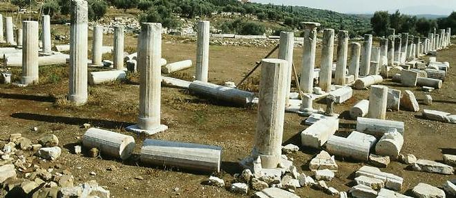 Les ruines du temple d'Artemis, dans le Peloponnese.