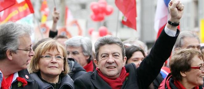 Jean-Luc Melenchon, candidat du Front de gauche a la presidentielle.