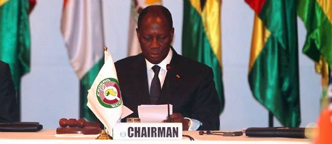 Le president ivoirien Alassane Outtara est a la tete de la Cedeao. 