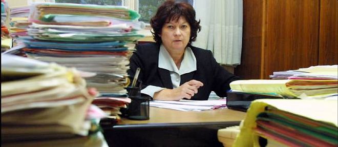 La juge Marie-Odile Bertella-Geffroy dans son bureau du palais de justice a Paris le 19 septembre 2011.