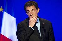 Nicolas Sarkozy en meeting à Brice-sous-Forêt le 12 avril. ©Lionel Bonaventure