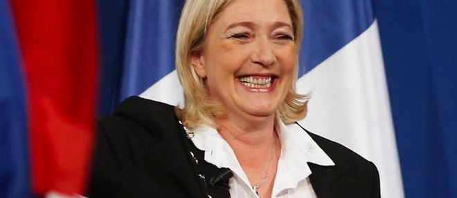 Marine Le Pen au soir du premier tour.