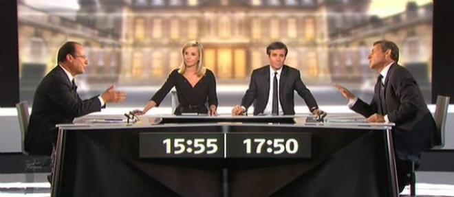 Francois Hollande et Nicolas Sarkozy ont debattu pendant pres de 3 heures, mercredi.