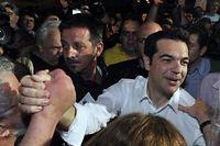 Alexis Tsipras, leader du parti de gauche radicale Syriza, a obtenu 17 % des suffrages aux législatives de dimanche. ©Louise Gouliamaki
